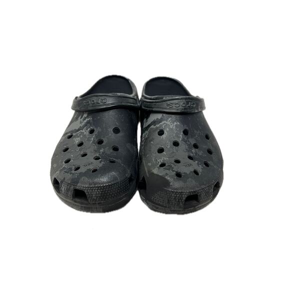 Crocs Charcoal Gray Camo Clogs Camo Mens 12 - Picture 1 of 5